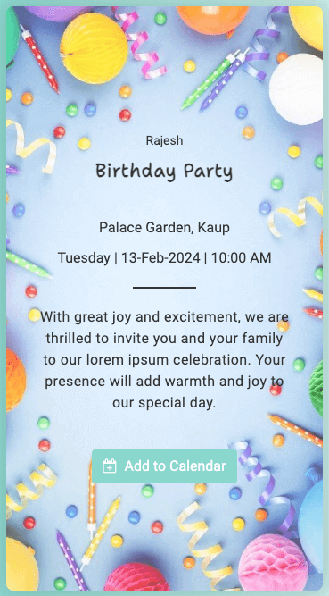 Birthday Invitation